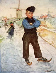 A Peasant Boy of Veere on Skates, 1904